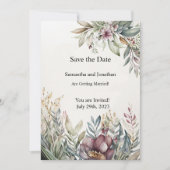 BOHO Pastel Garden Save the Date Karte (Vorderseite)