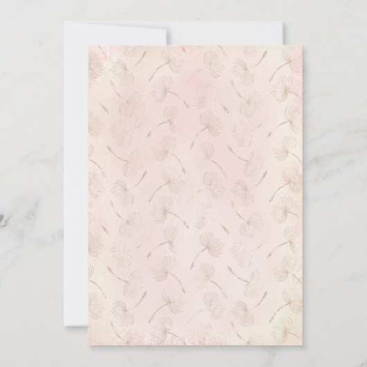 Boho Pastel Girl 1. Geburtstag Einladung (Rückseite)