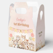 Boho Pastel Girl 1. Geburtstag Geschenkschachtel (Geöffnet)