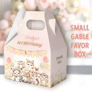 Boho Pastel Girl 1. Geburtstag Geschenkschachtel
