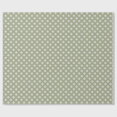 Boho Pastel Girly Modern Green Geometric Geschenkpapier (Flach)