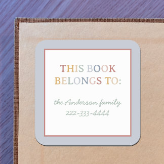 Boho Pastel Homeschool Book Tellers Quadratischer Aufkleber