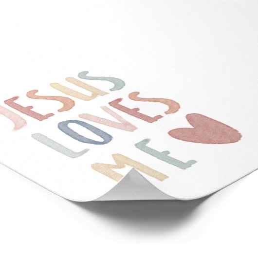 Boho pastel Jesus Lieben Ich drucke (Ecke)