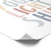 Boho pastel lasse den hellen Glanz Poster (Ecke)