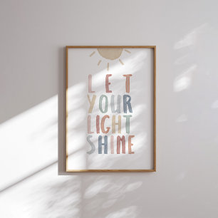 Boho pastel lasse den hellen Glanz Poster