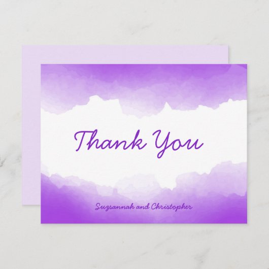 Boho Pastel Lila Ombre Wasserfarbe Personalisiert (Vorne/Hinten)