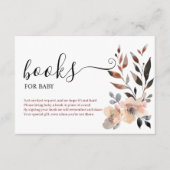 Boho Pastel Pink Blume blendet Bücher für Baby Begleitkarte (Vorderseite)