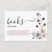 Boho Pastel Pink Blume blendet Bücher für Baby Begleitkarte (Vorderseite)