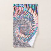 Boho Pastel Pink und Blue Spiral Abstraktes Frakta Badhandtuch Set (Handtuch)