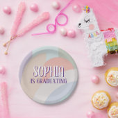 Boho Pastel Rainbow Abschluss Pappteller (Party)