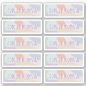 Boho Pastel Rainbow-Aufkleber Aufkleber (Vorderseite)