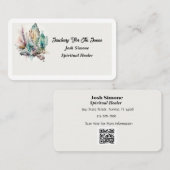 Boho Pastel Rainbow Crystal Visitenkarte (Vorne/Hinten)