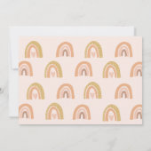 Boho Pastel Rainbow Erster Geburtstag Einladung (Rückseite)