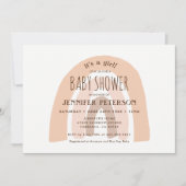 Boho Pastel Rainbow Es ist eine Girl Baby Dusche Einladung (Vorderseite)