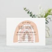 Boho Pastel Rainbow Es ist eine Girl Baby Dusche Einladung (Stehend Vorderseite)