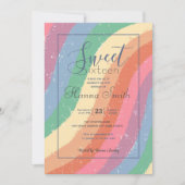 Boho Pastel Rainbow Handgemalte Pinselstriche (Vorderseite)