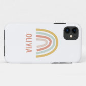 Boho Pastel Rainbow Personalisiert Case-Mate iPhone Hülle (Rückseite (Horizontal))