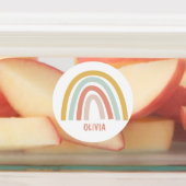 Boho Pastel Rainbow Personalisiert Etiketten (Befestigt)