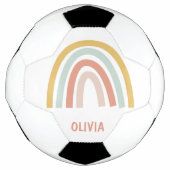Boho Pastel Rainbow Personalisiert Fußball (Vorderseite)
