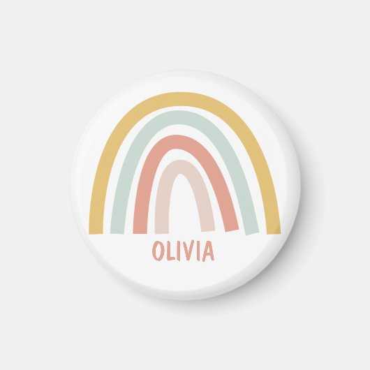 Boho Pastel Rainbow Personalisiert Magnet (Vorne)