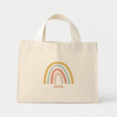Boho Pastel Rainbow Personalisiert Mini Stoffbeutel (Vorne)
