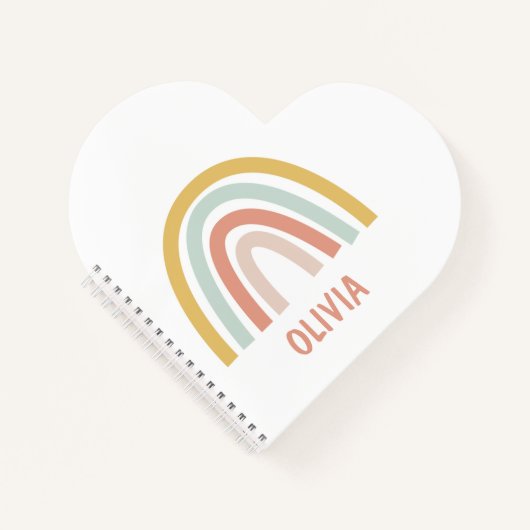 Boho Pastel Rainbow Personalisiert Notizblock (Vorderseite)