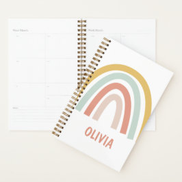 Boho Pastel Rainbow Personalisiert Planer