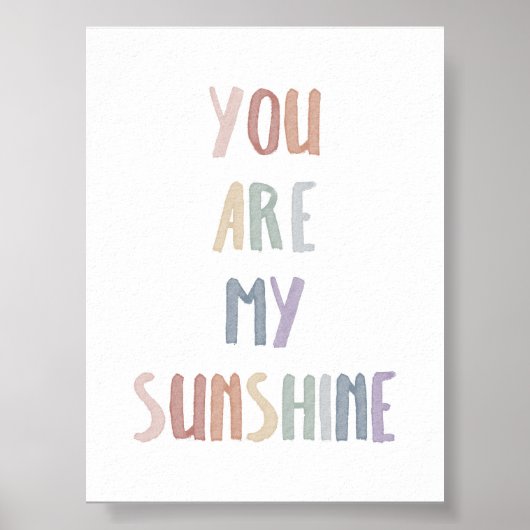 Boho pastel Sie sind mein Sonnenschein-Druck Poster (Vorne)