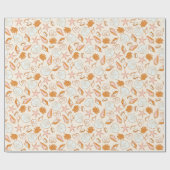 Boho Pastel Terracotta Pink Seashell Wrapping Geschenkpapier (Flach)