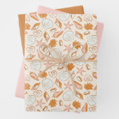Boho Pastel Terracotta Pink Seashell Wrapping Geschenkpapier Set (Beispiel)