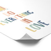 Boho pastel Tun Sie alles in Liebe Poster (Ecke)