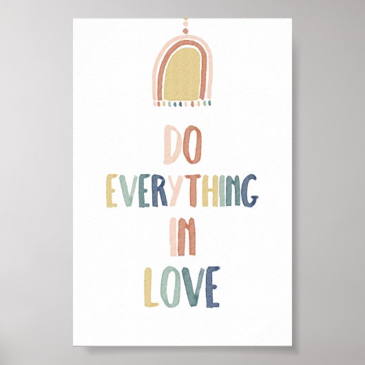 Boho pastel Tun Sie alles in Liebe Poster (Vorne)