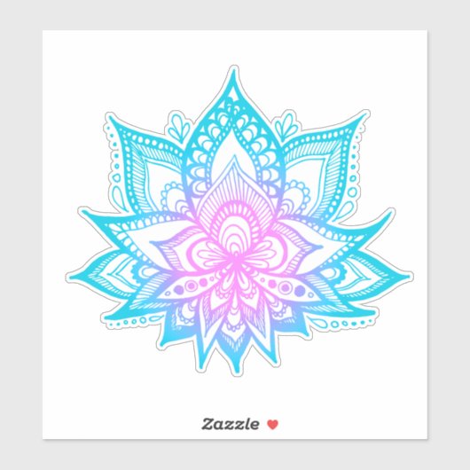 Boho Pastel Vibes Lotus Blume Aufkleber (Blatt)