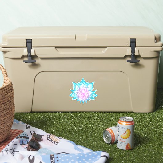 Boho Pastel Vibes Lotus Blume Aufkleber (Kühler)