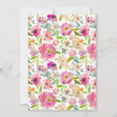 Boho Pastel Water Color Floral Save the Date (Rückseite)