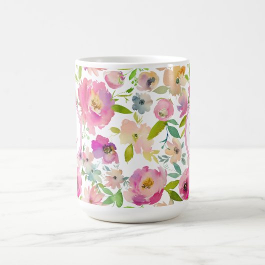 Boho Pastel Watercolor Kaffeetasse (Mittel)