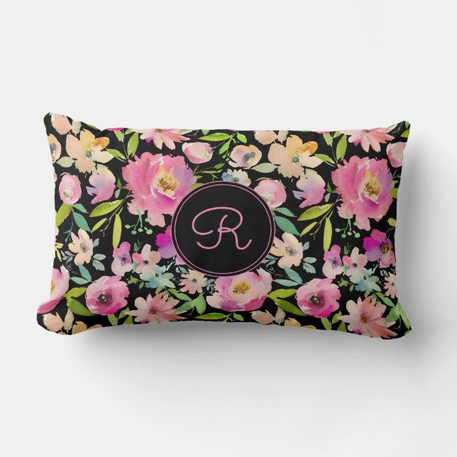 Boho Pastel Watercolor Lendenkissen (Vorderseite)