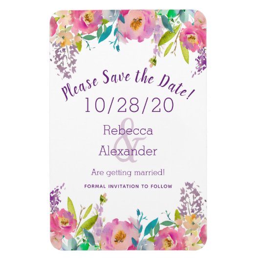 Boho Pastel Watercolor Magnet (Vertikal)