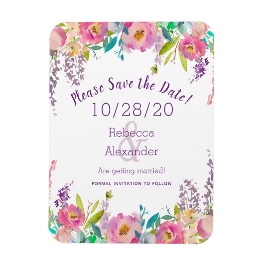 Boho Pastel Watercolor Magnet (Vertikal)