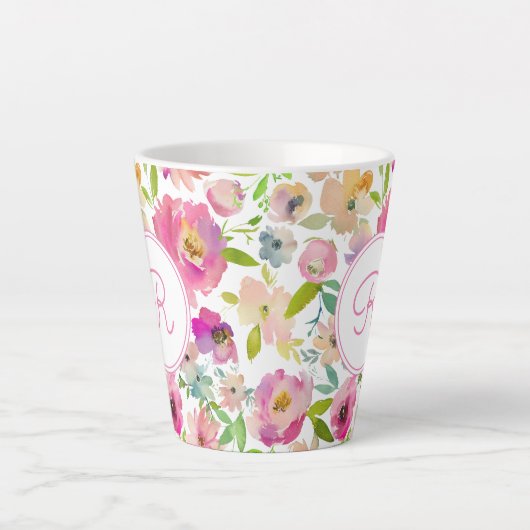Boho Pastel Watercolor Milchtasse (Vorderseite)