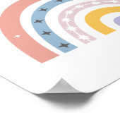 Boho Pastel Watercolor Rainbow Kinderzimmer Poster (Ecke)