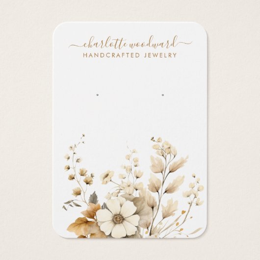 Boho Pastel Watercolor-Wildblumen Karten anzeigen (Vorderseite)