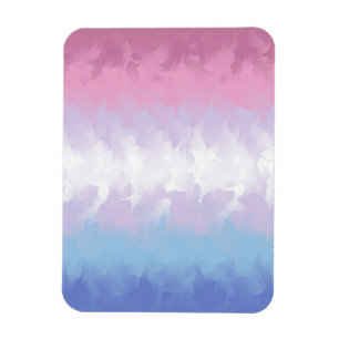 Boho-Pastell-Fluffig-Abstraktes Bigender-Stolz-Fla Magnet
