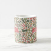 Boho-Pastell-Grün und Rosa Blumenmuster Mama Kaffeetasse (Mittel)