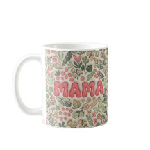 Boho-Pastell-Grün und Rosa Blumenmuster Mama