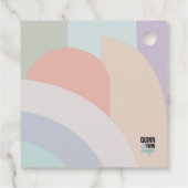 Boho-Pastell-Regenbogen Geschenkanhänger (Rückseite)