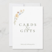 Boho-Pastell-Wildblumen-Hochzeitstisch-Schildchen (Vorderseite)