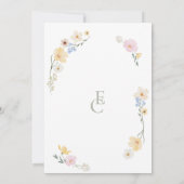 Boho-Pastell-Wildblumen-Hochzeitstisch-Schildchen (Rückseite)