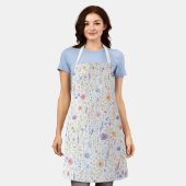 Boho-Pastell-Wildblumengarten Schürze (Getragen)