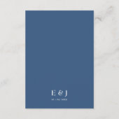 Boho pastellblau & rot-schick Blumenzehen Begleitkarte (Rückseite)